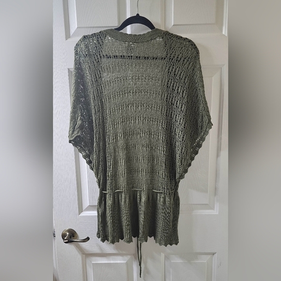 Faded Glory Crocheted Cardigan Army Green. XL (15/18) - Picture 2 of 9